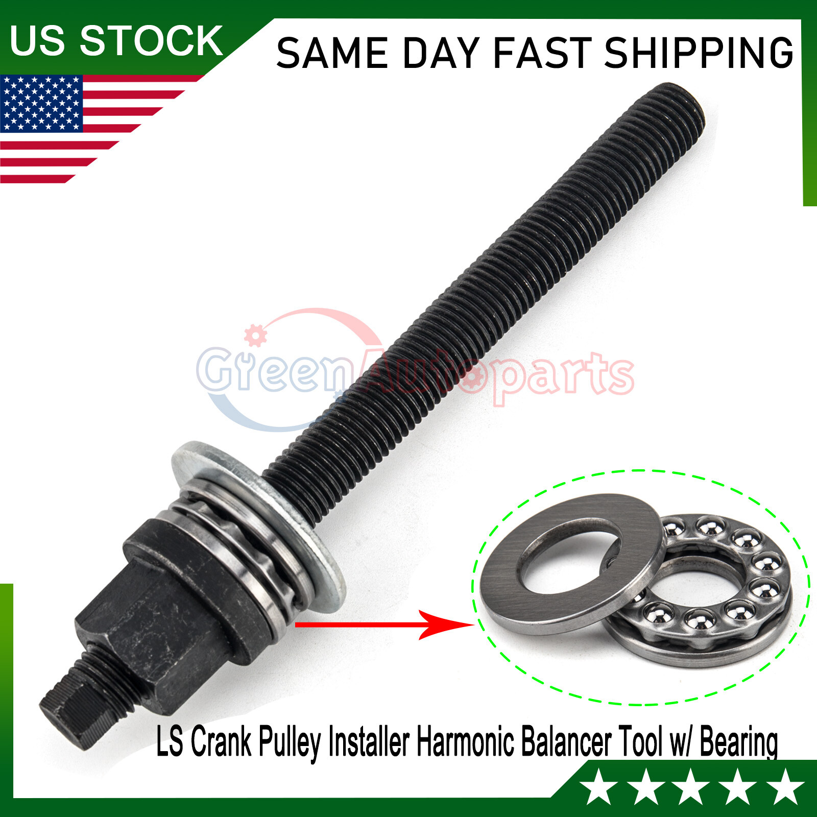 LS Harmonic Balancer Install Tool w/Thrust bearing For Chevy GM Cadillac LS1 LS3
