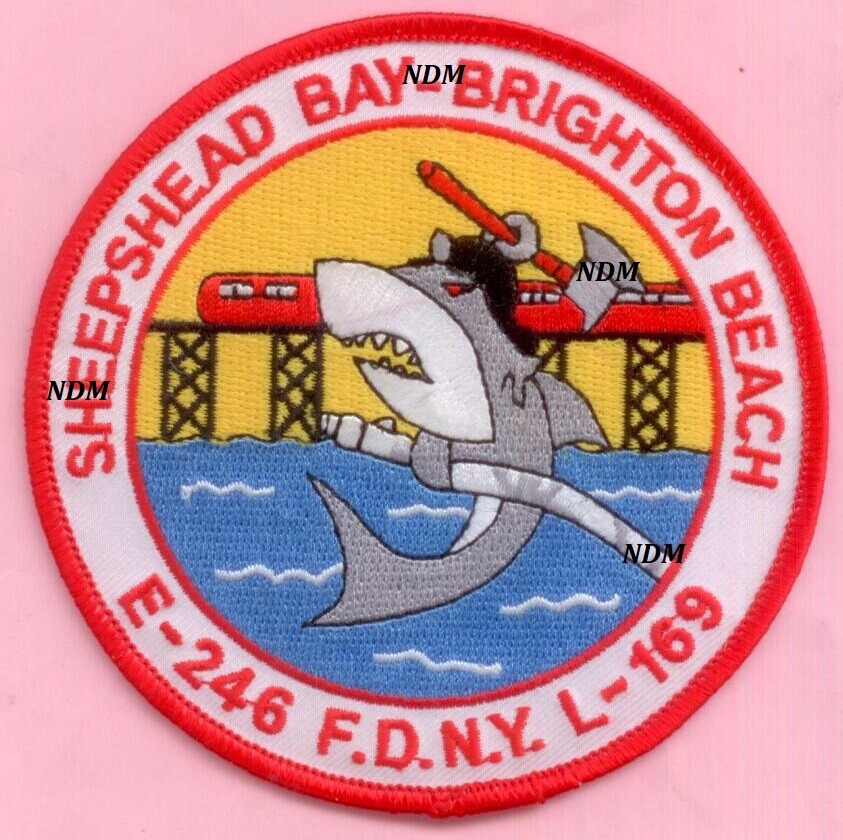New York City Fire Dept Engine 246 Ladder 169 Patch Shark
