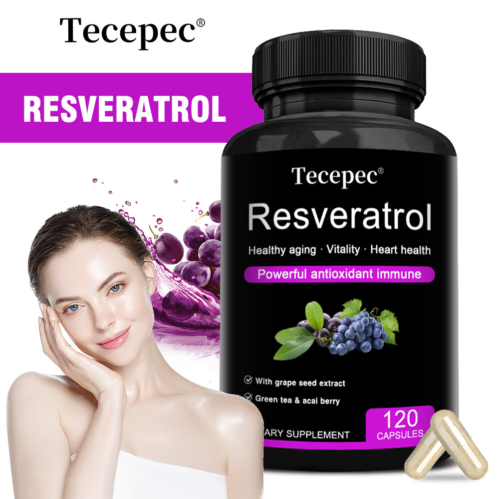 Resveratrol Supplement 1200mg Anti-Aging, Antioxidant, Cardiovascular Health