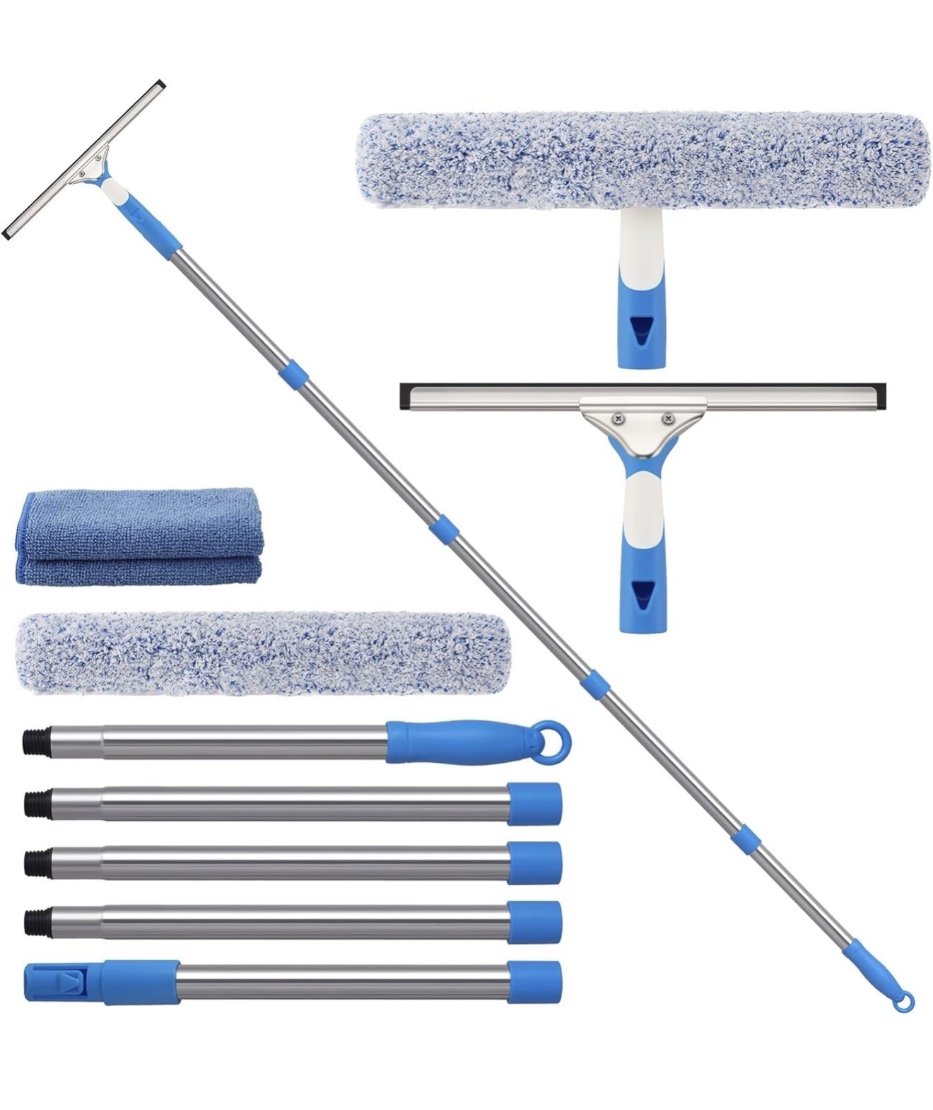 Mitclear 77'' Professional Squeegee Window Cleaner Tool with Extension Pole