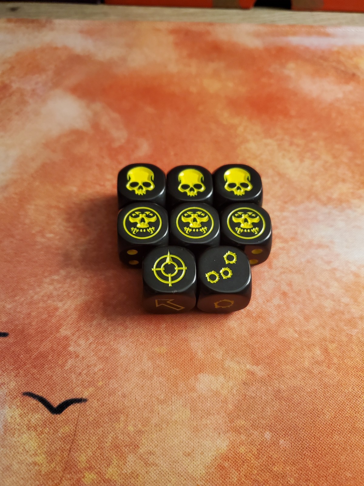 Necromunda Dice Set Games Workshop Black And Yellow