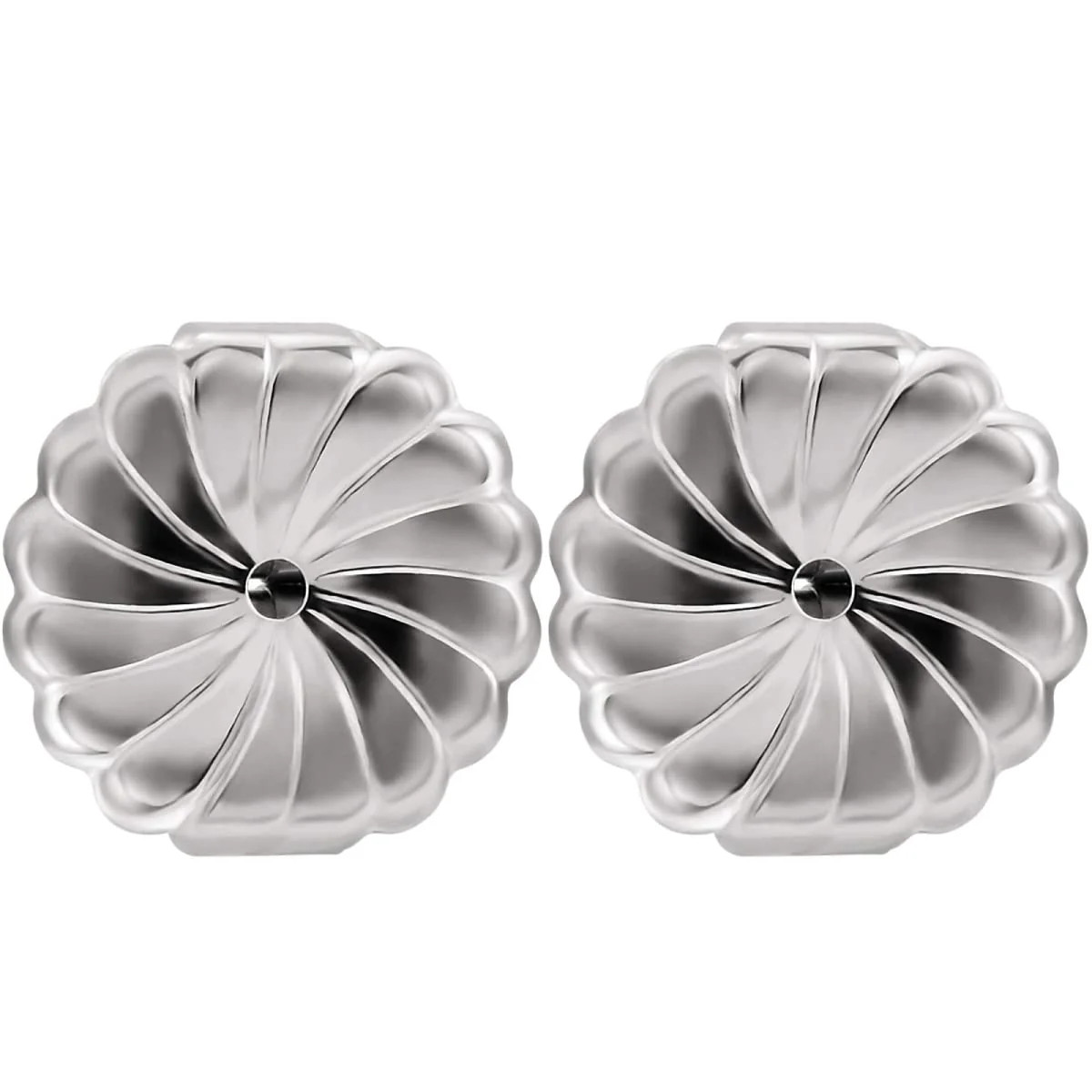 Sterling Silver 7.2mm Large Earring Backs Secure Locking Hypoallergenic (2Pair)