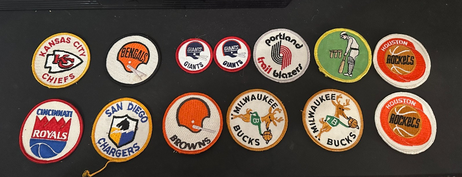 Lot of 13 Vintage Sports Patches - NBA, NFL