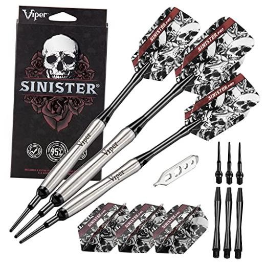 Viper Sinister 95% Tungsten Soft Tip Darts 18 grams Contoured Barrel