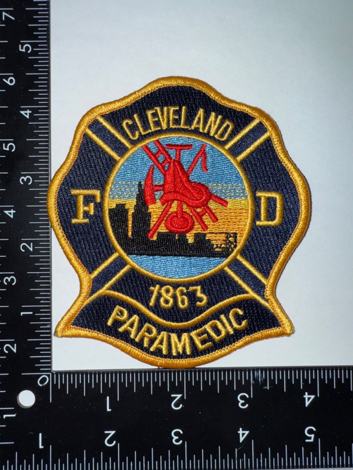 Clevland Ohio OH Fire Department Paramedic Shoulder Patch Obsolete