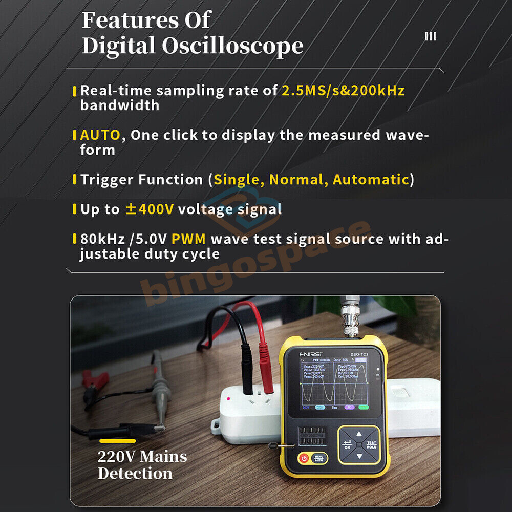 2.4"Digital LCR Oscilloscope Transistor Tester Diode Capacitance Voltage Tester
