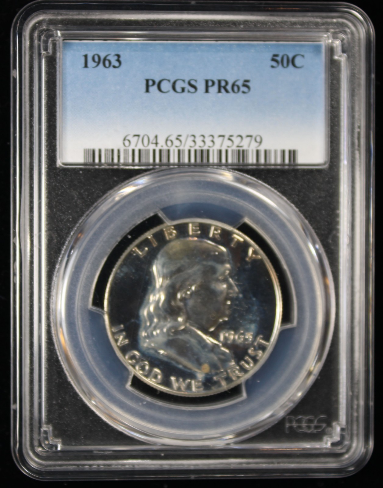 1963 Franklin Proof Half Dollar 50c PCGS PR65