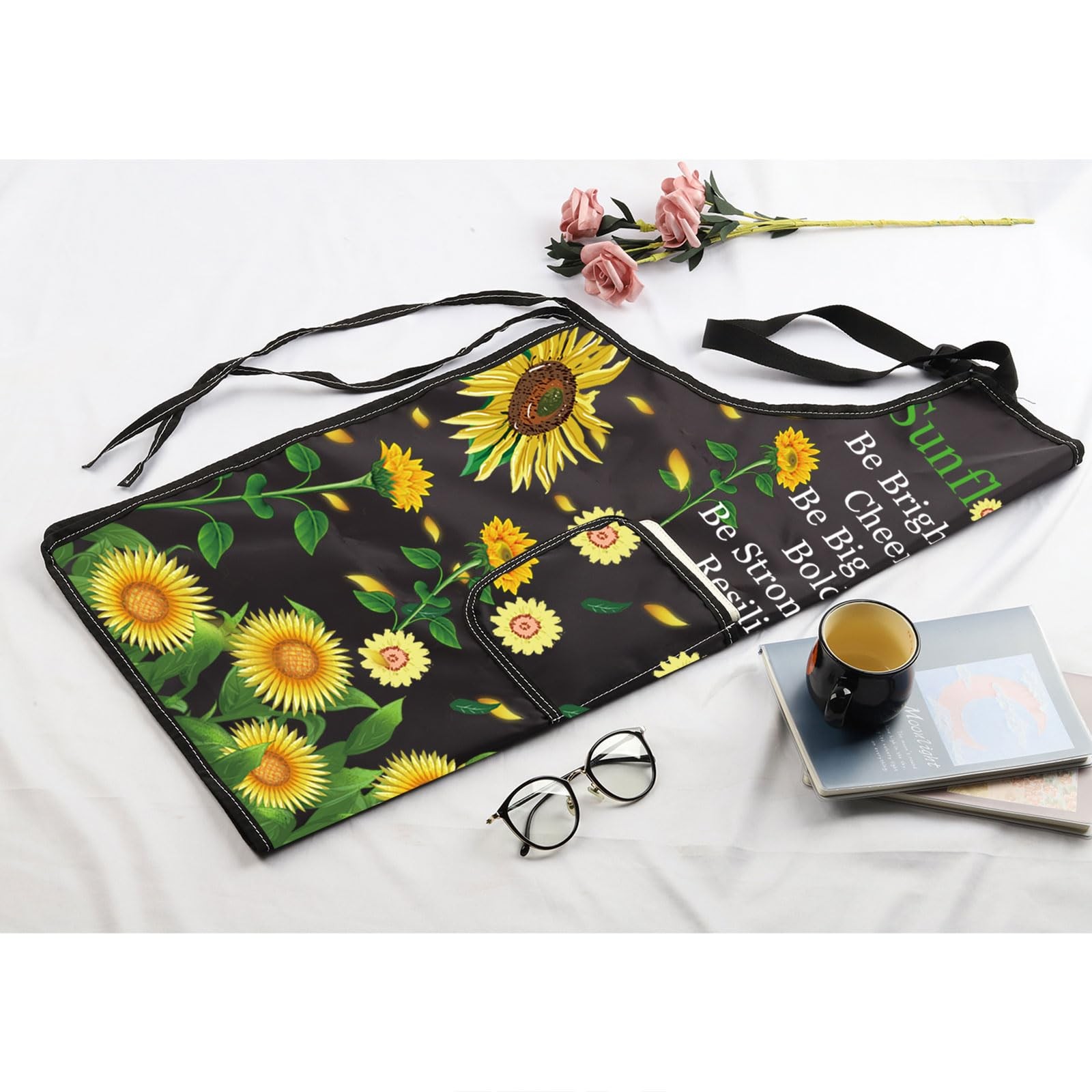 MBMSO Sunflower Apron with Pockets Standard, Apron-black