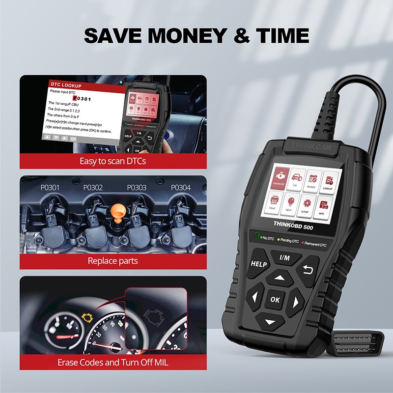 ThinkOBD 500 Car OBD2 Diagnostic Service Tools Auto Scanners Code Readers USA