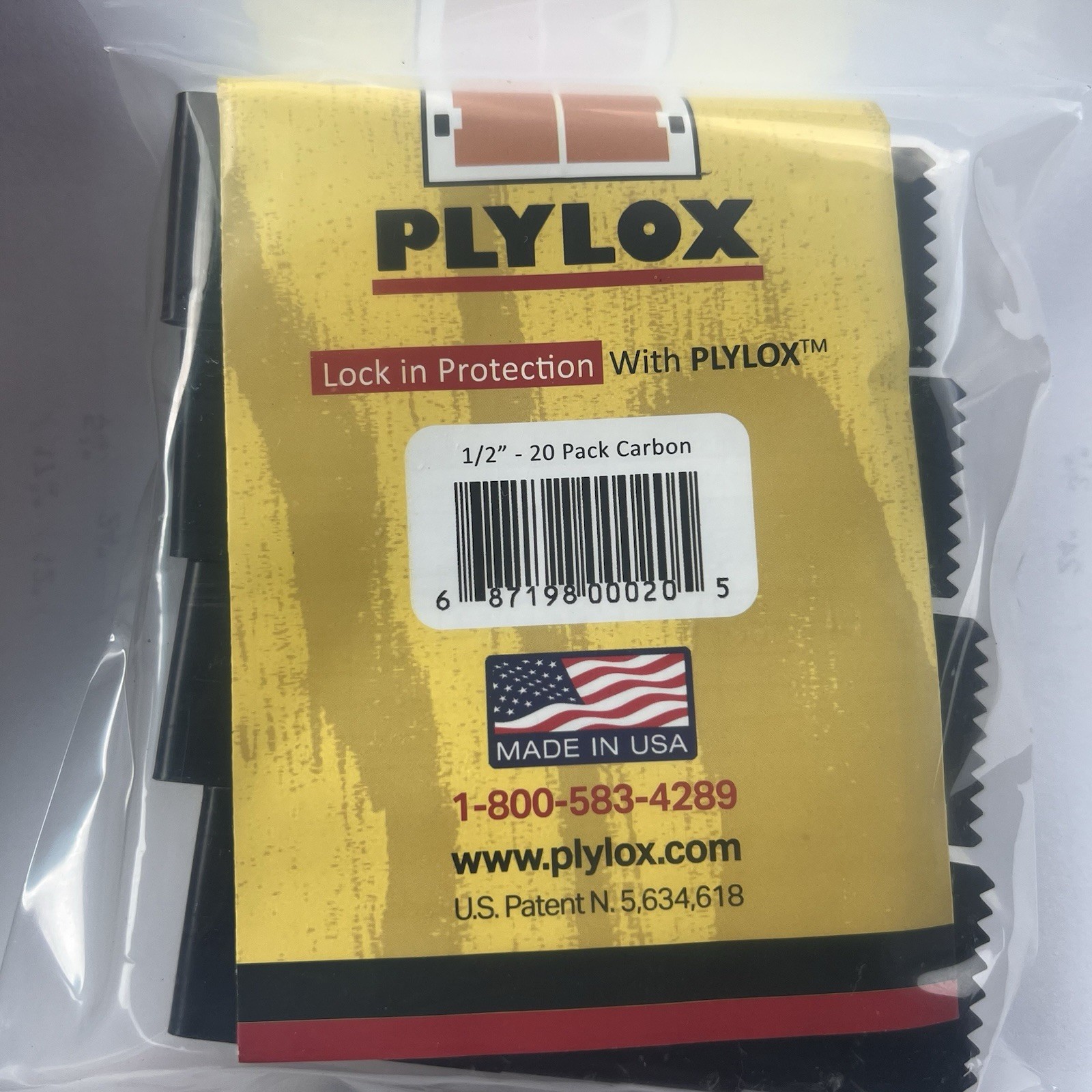 5 packs X 20 (100 Total) PLYLOX 1/2" Carbon Steel Window Clips 20 Pack Brand New