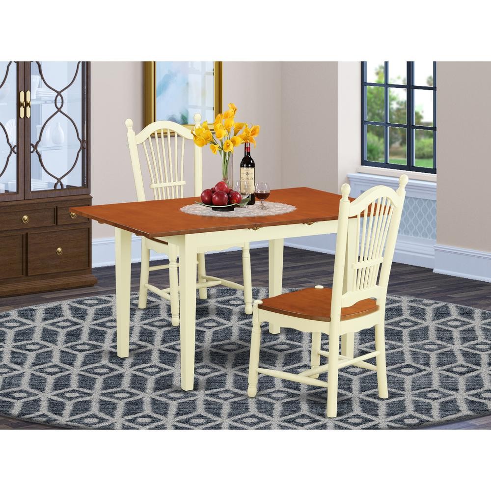 3 Pc Dinette set-Dining Table and 2 Kitchen Dining Chairs