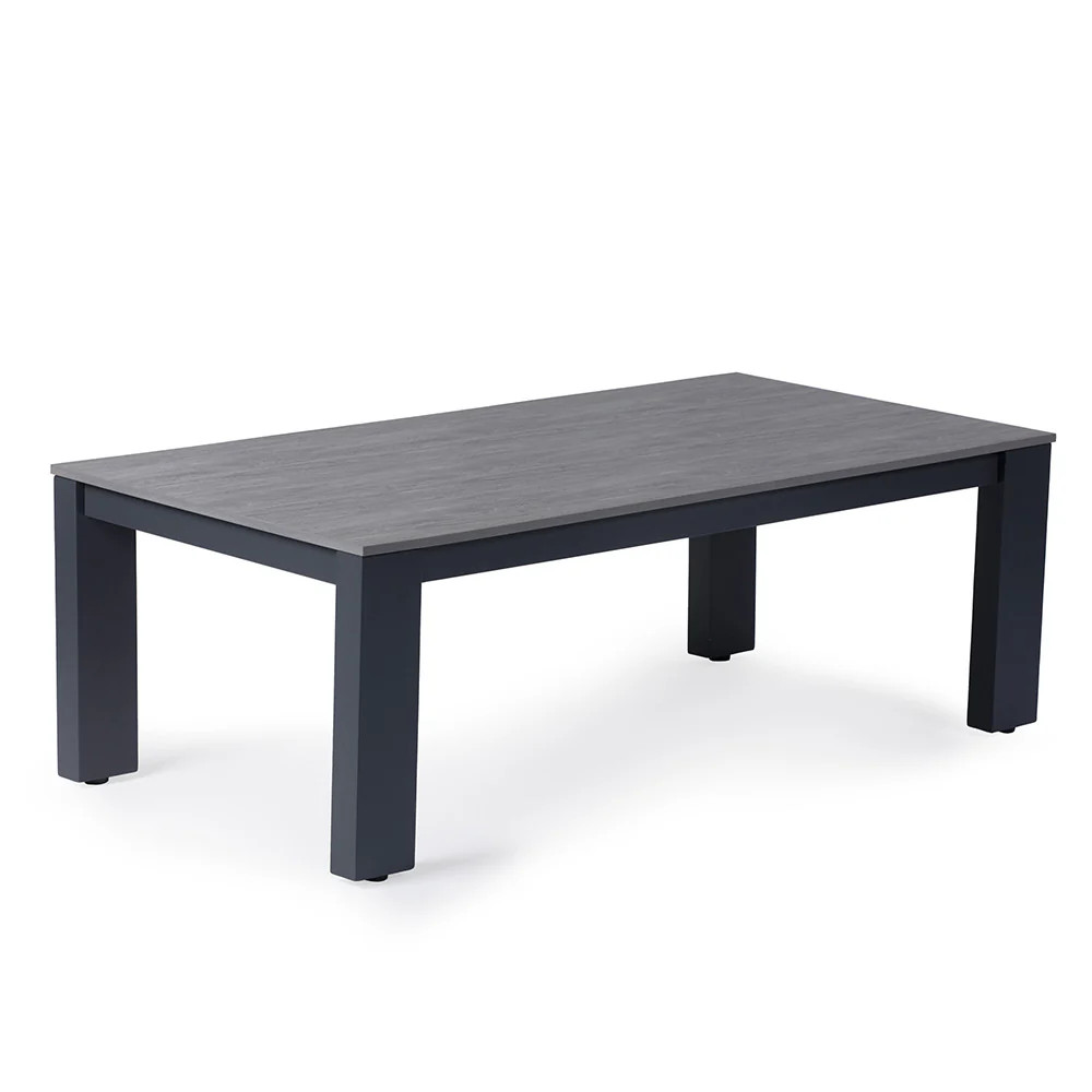 Ash & Ember Slate Coffee Table, Powder-Coated Aluminum Frame