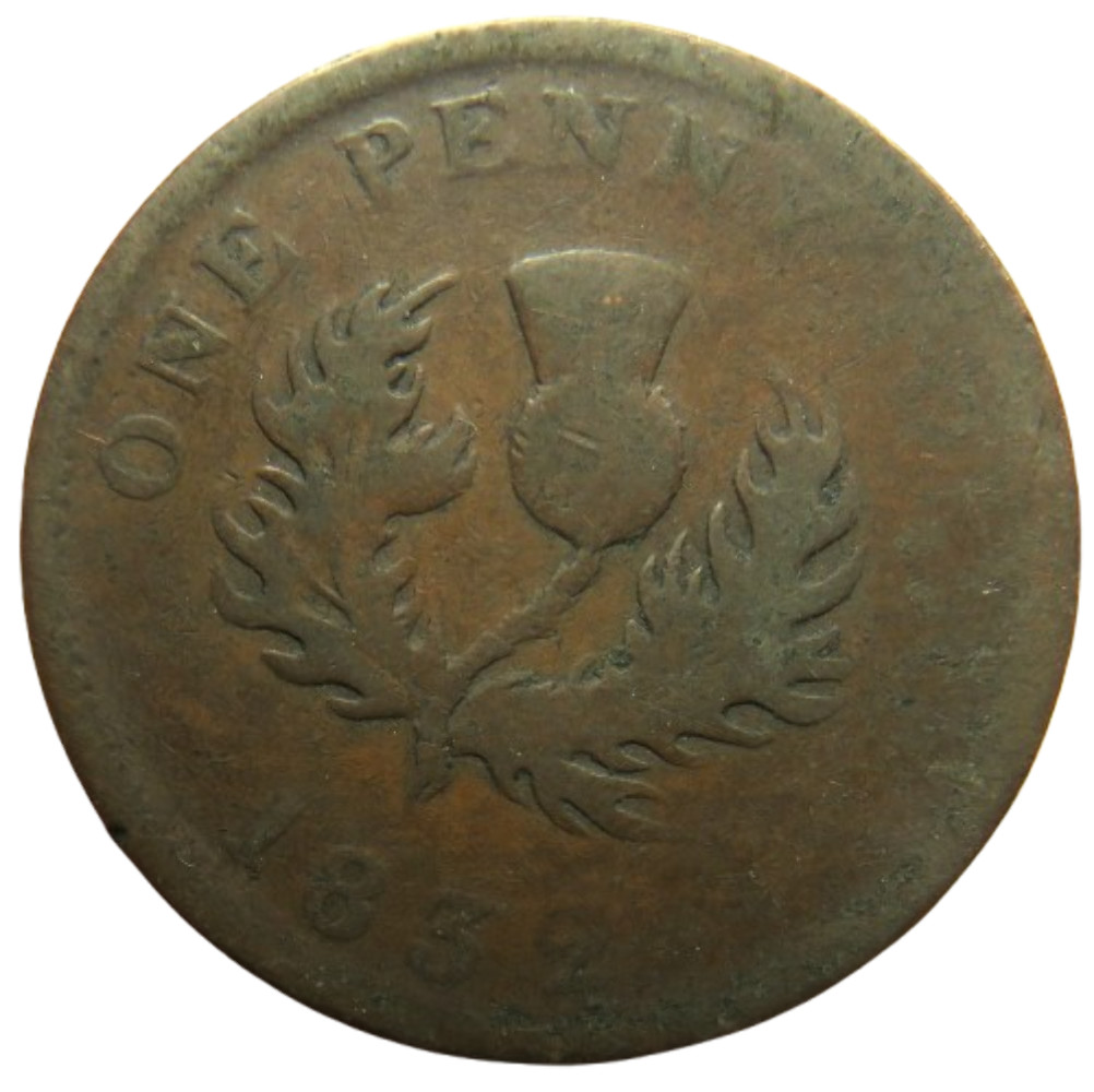 1832 Province of Nova Scotia One Penny Token