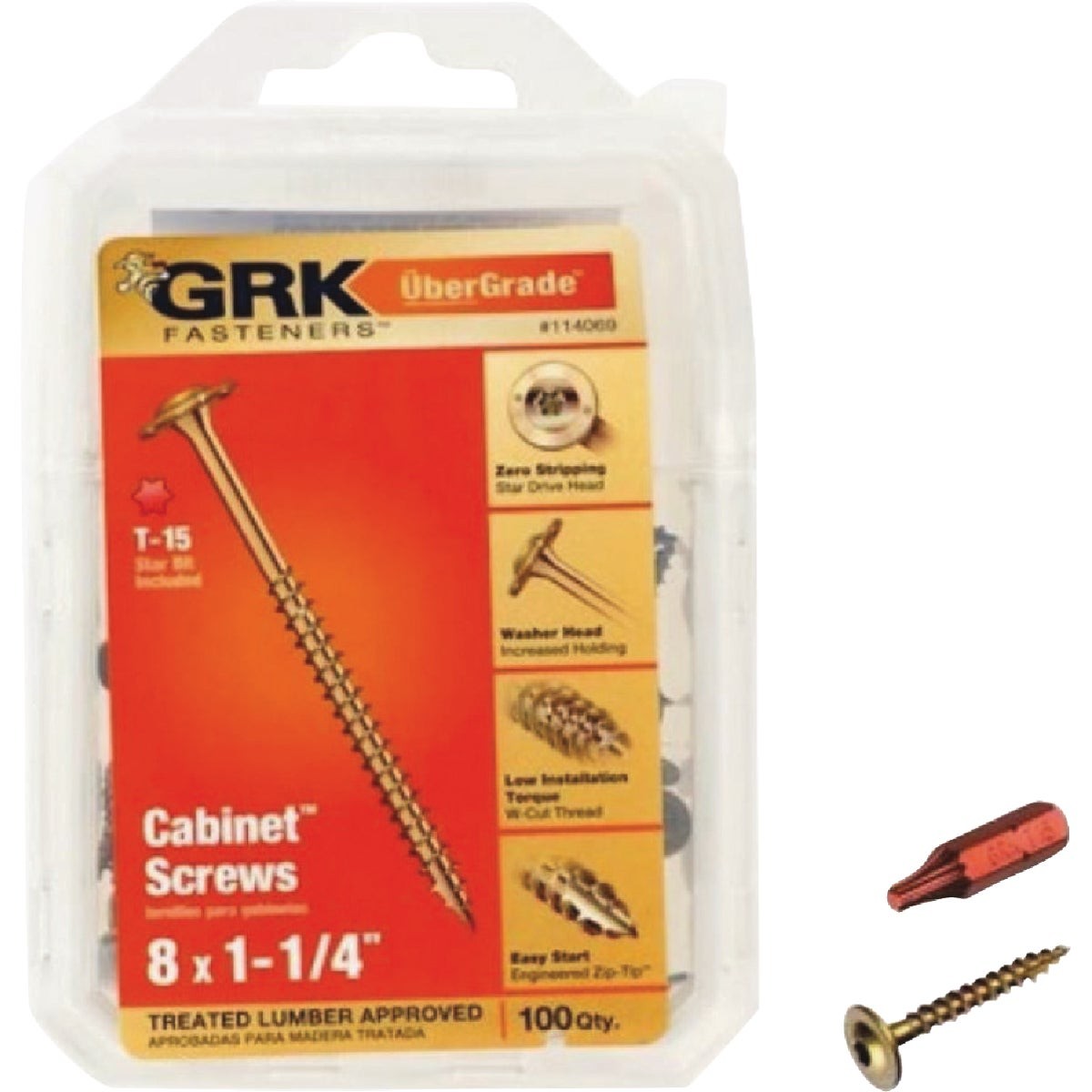GRK #8 x 1-1/4 In. Star Drive Cabinet Screw (100-Count) 114069 GRK Fasteners