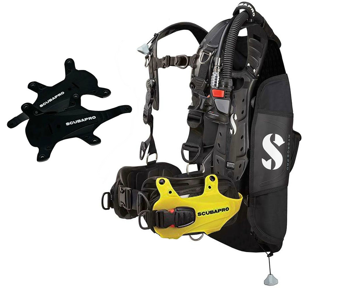 Scubapro Hydros Pro Men's BCD w/ 5th Gen. Air2-YELLOW-Small
