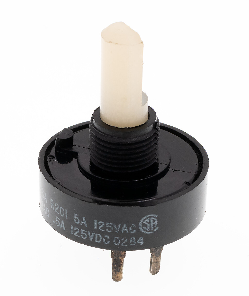 C&K R201-07RR02Q ROTA-SLIDE Rotary Switch, DPST 2 Pos 2.5A/250VAC 0.5A/125VDC