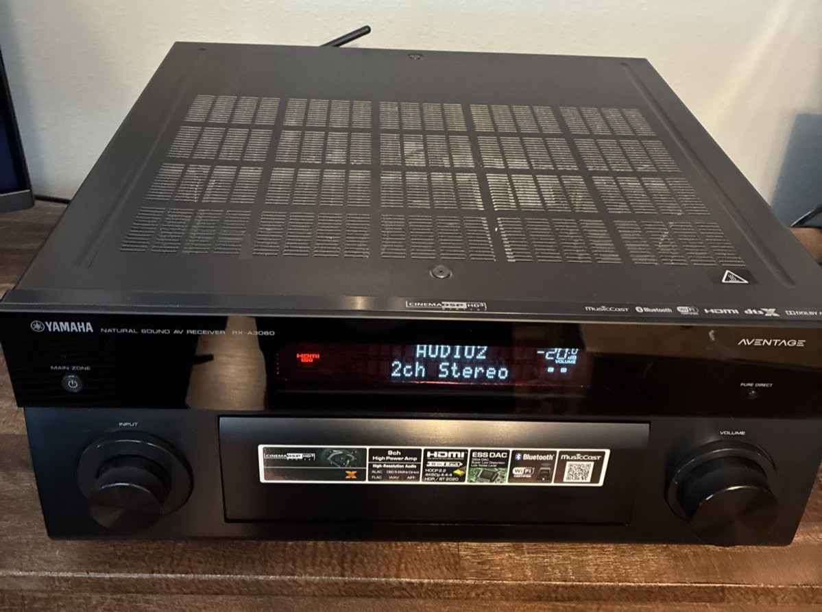 VTG Yamaha AVENTAGE RX-A3060 Flagship 9.2-Ch 4K Atmos Receiver OSD Tested