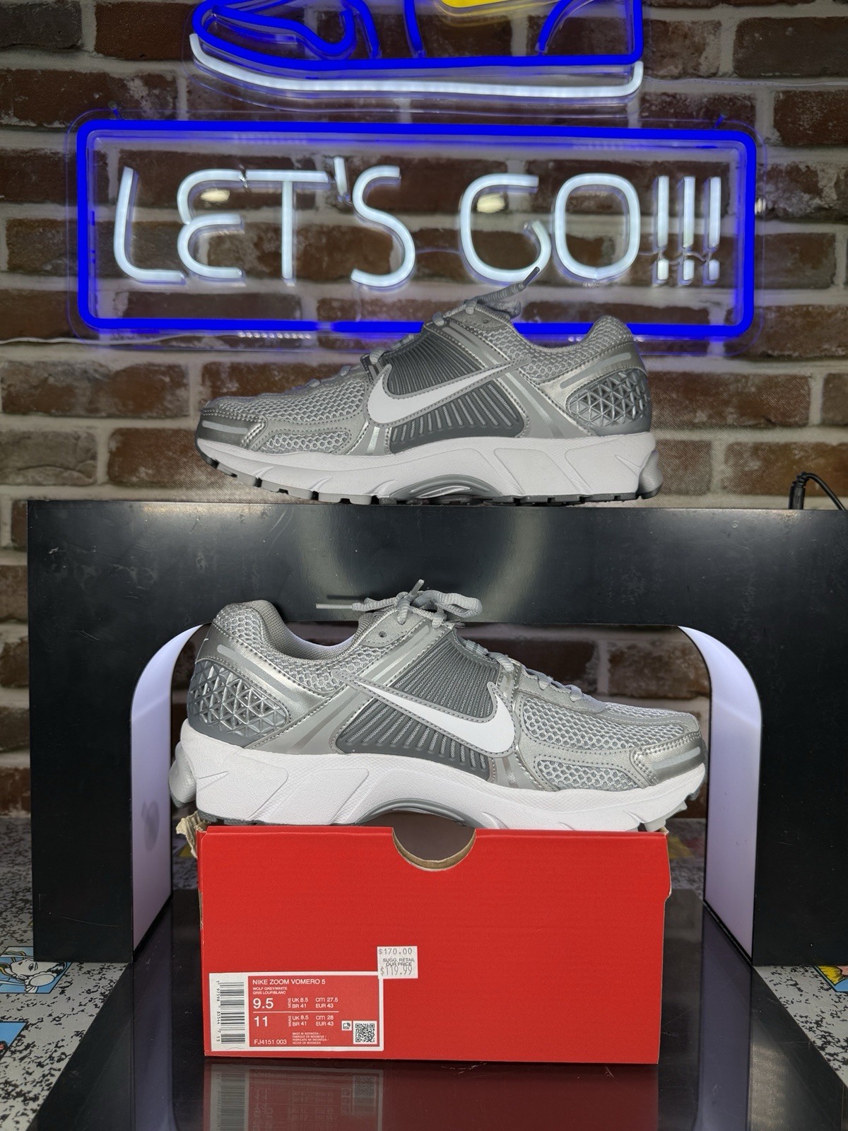 Nike Zoom Vomero 5 Wolf Grey FJ4151-003 Size 9/9.5/10.5 Mens