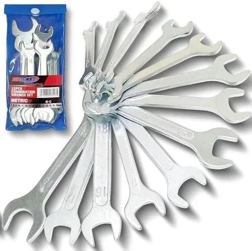 Double Ended 8mm thru 24mm Cone Wrench Spanner 10 Pcs Tool Kit Bicycle Bike Set