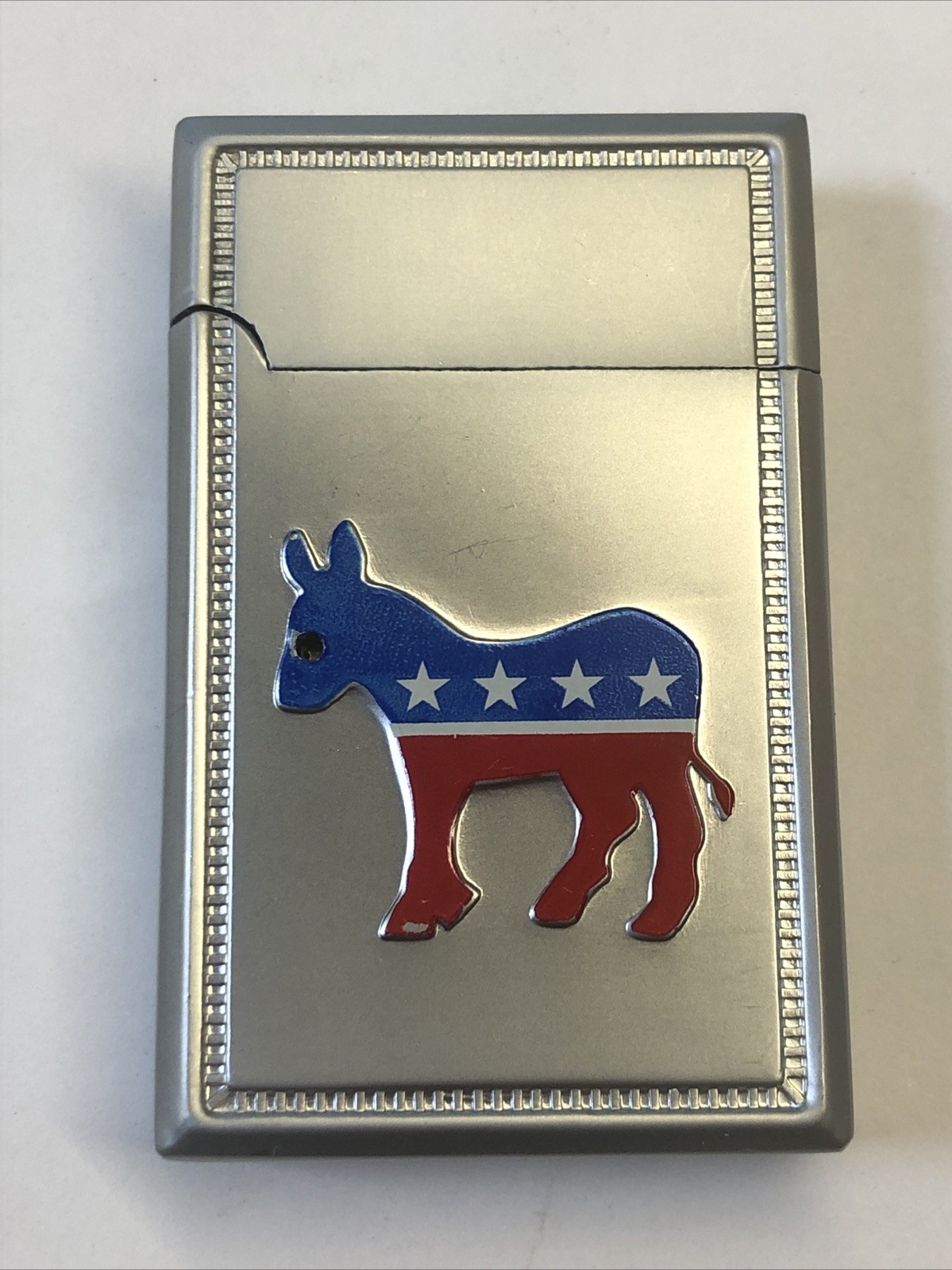 August 2004 Democrat Donkey Lighter Silver-Tone