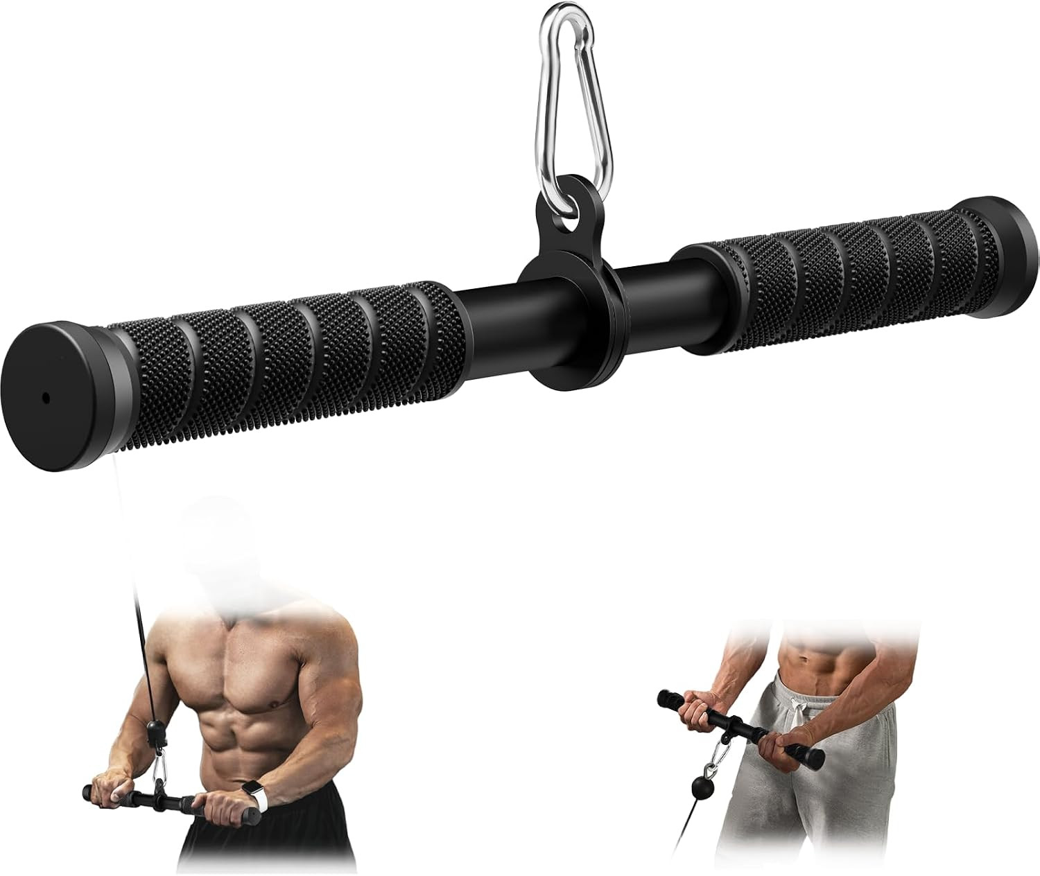 Tricep Pressdowns Straight Bar Cable Attachment ，360 Degree Rotating Bicep Pull