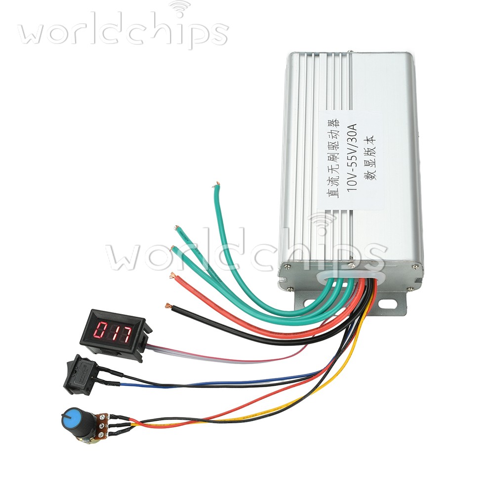 10-55V 30A 3-Phase DC Brushless Controller Electronic Speed Control Motor Drive