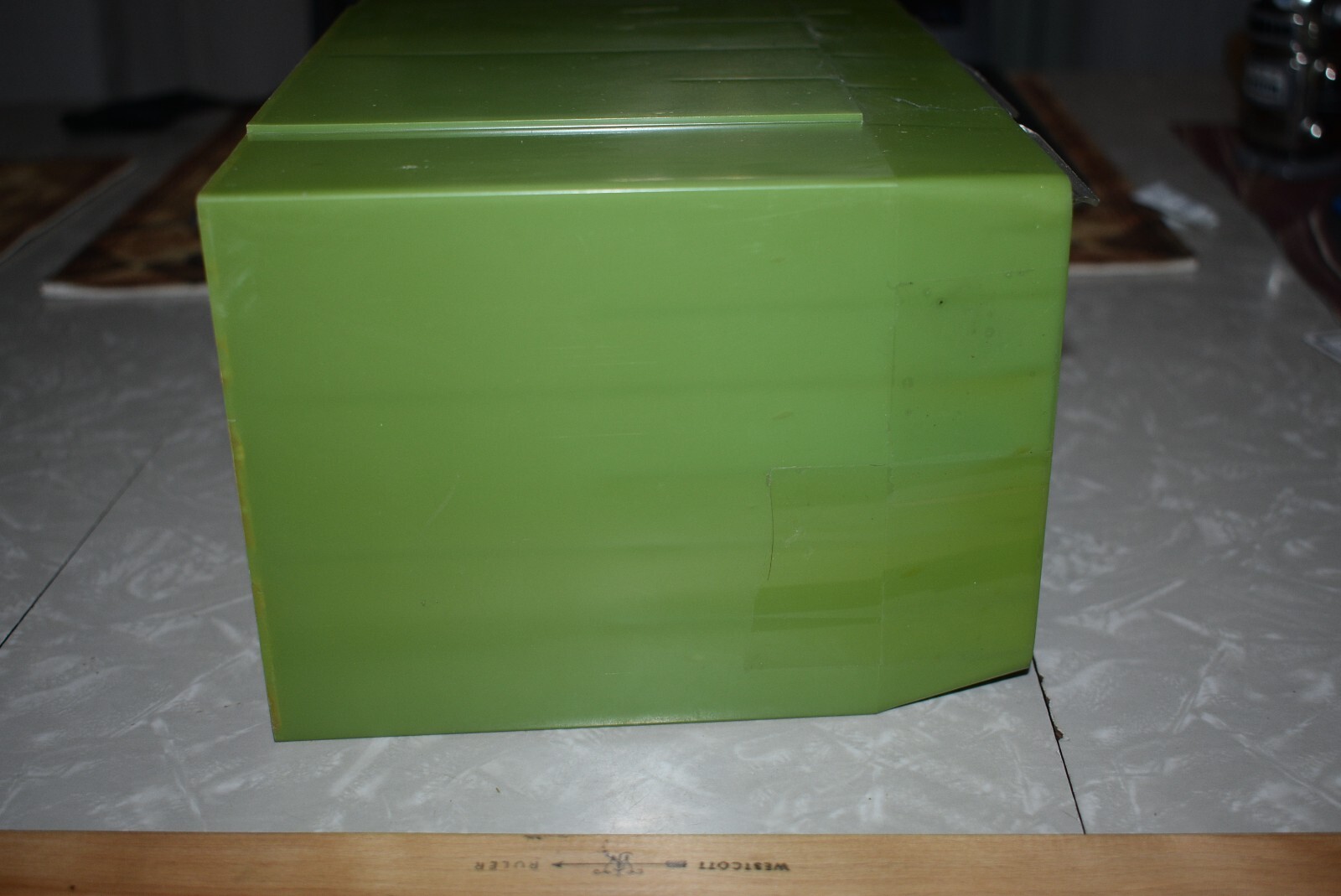 Retro 70s Akro-Mils Avocado Green Plastic 9 Drawer Bits & Bobs Storage Organizer