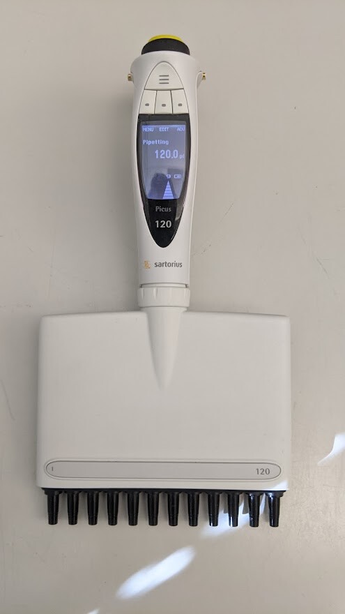Biohit / Sartorius Picus 120 Electronic 12 Channel Pipette 5-120uL
