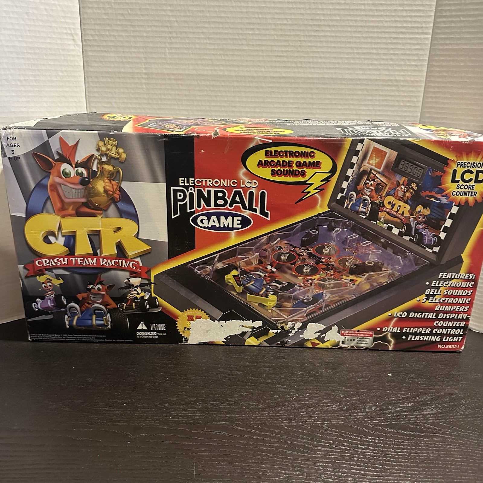 CTR Crash Bandicoot Team Racing Electronic Pinball Machine 1999