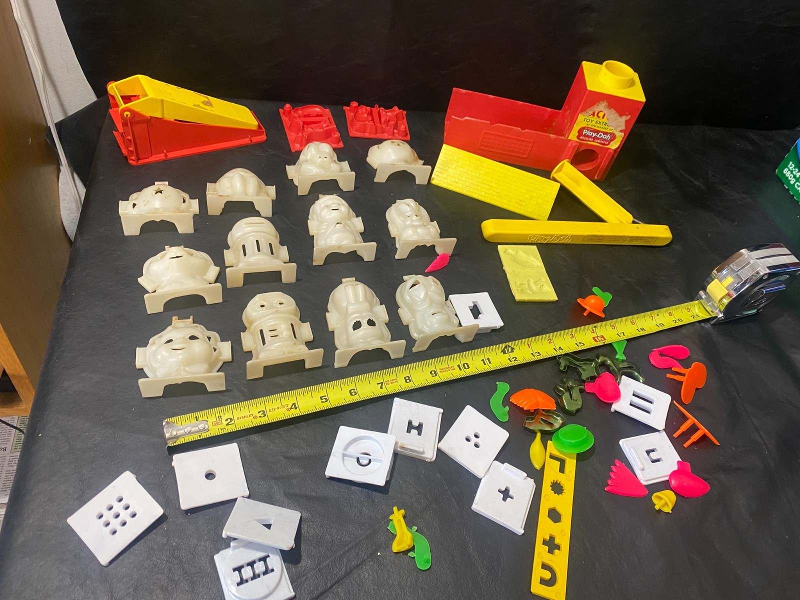 vintage play-doh parts molds pieces plastic forms items with issues
