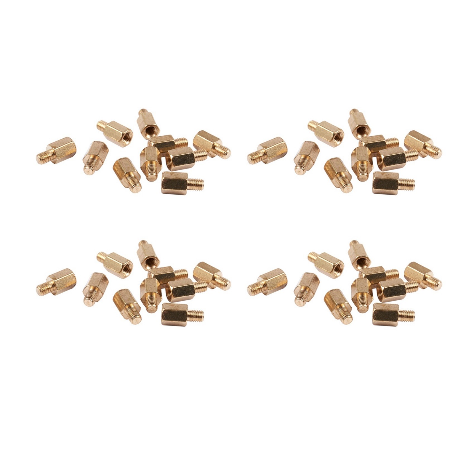 40 Pcs PC PCB Motherboard Brass Standoff Hexagonal Spacer M3 6+4mm F4G53770