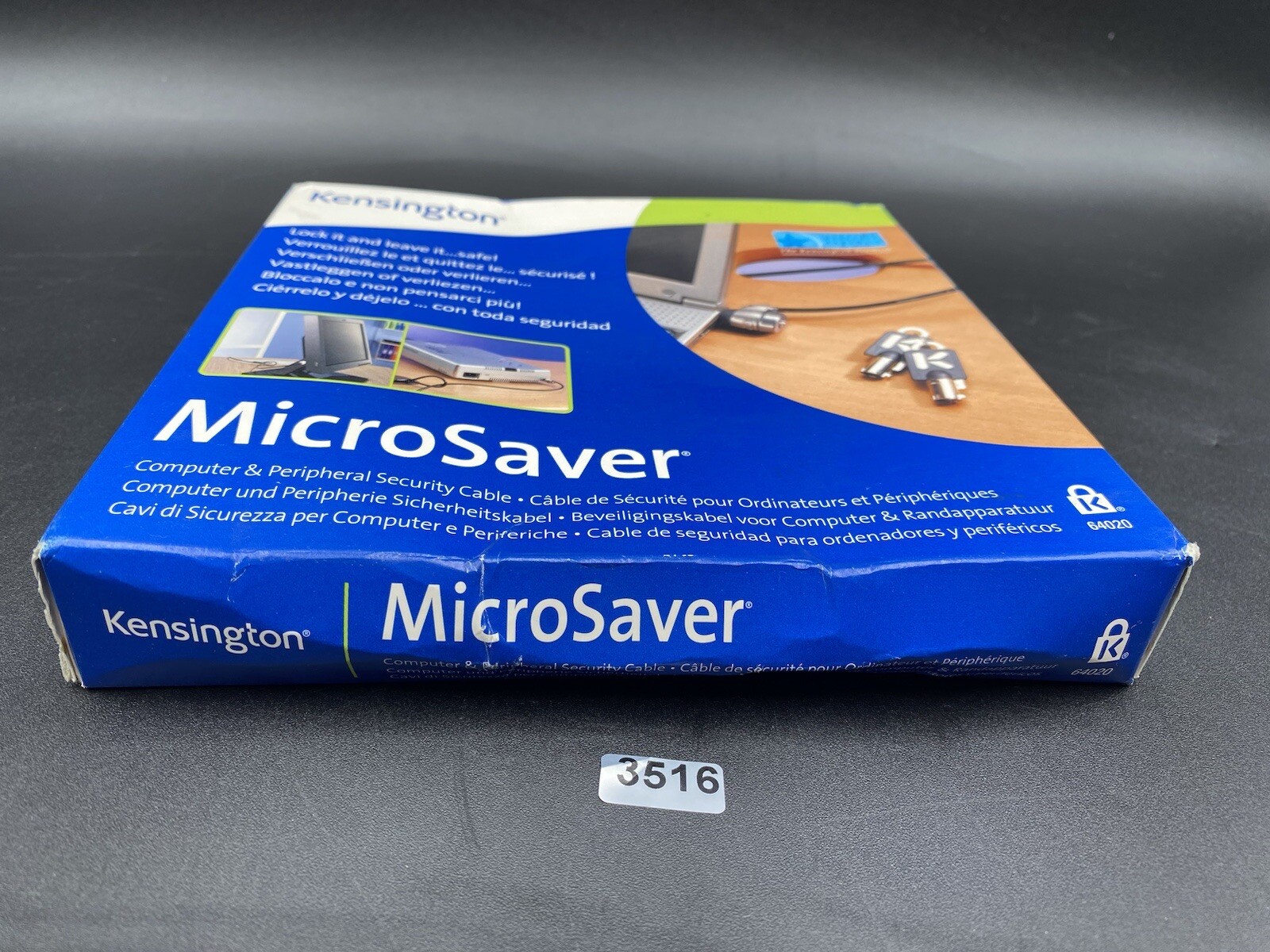 Kensington Lock MicroSaver Security Cable Key Locking Computer Peripheral 64020D