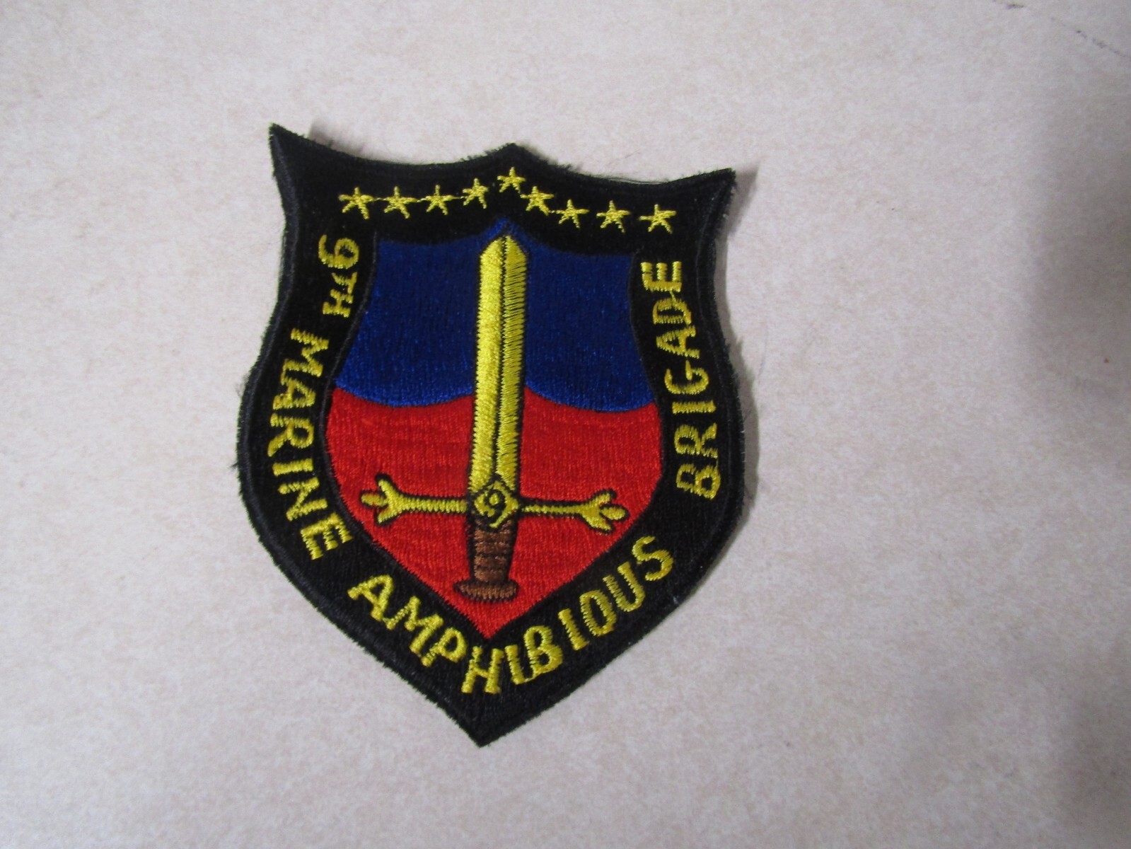 MILITARY PATCH VINTAGE UNITED STATES MARINE CORPS 9TH AMPHIBIOUS BRIGADE