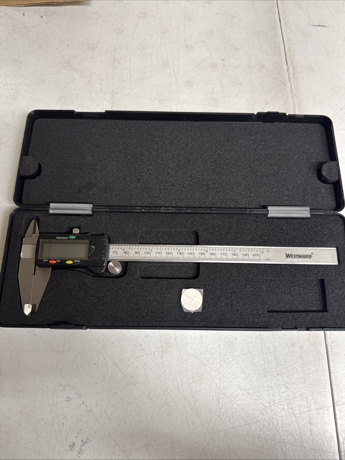 WESTWARD Electronic Digital Caliper w/Case 8"/200mm - New Battery -