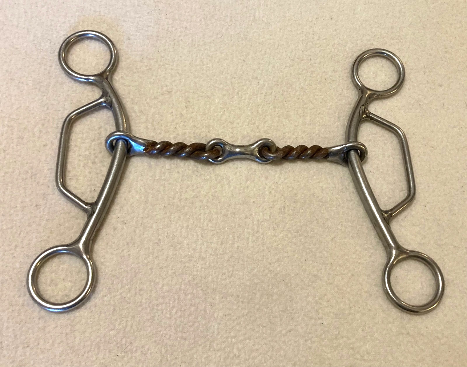 Reinsman 330 Rosie Sweet Iron Twisted Dogbone Mouth Sliding Gag Bit