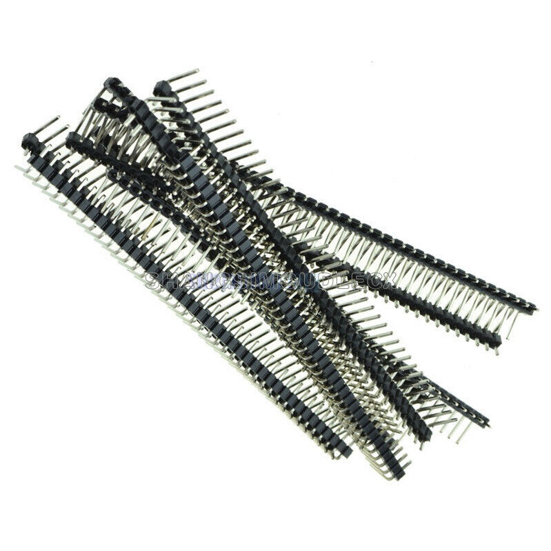 20pcs 40pin 2.54mm single row right angle pin header strip for Arduino