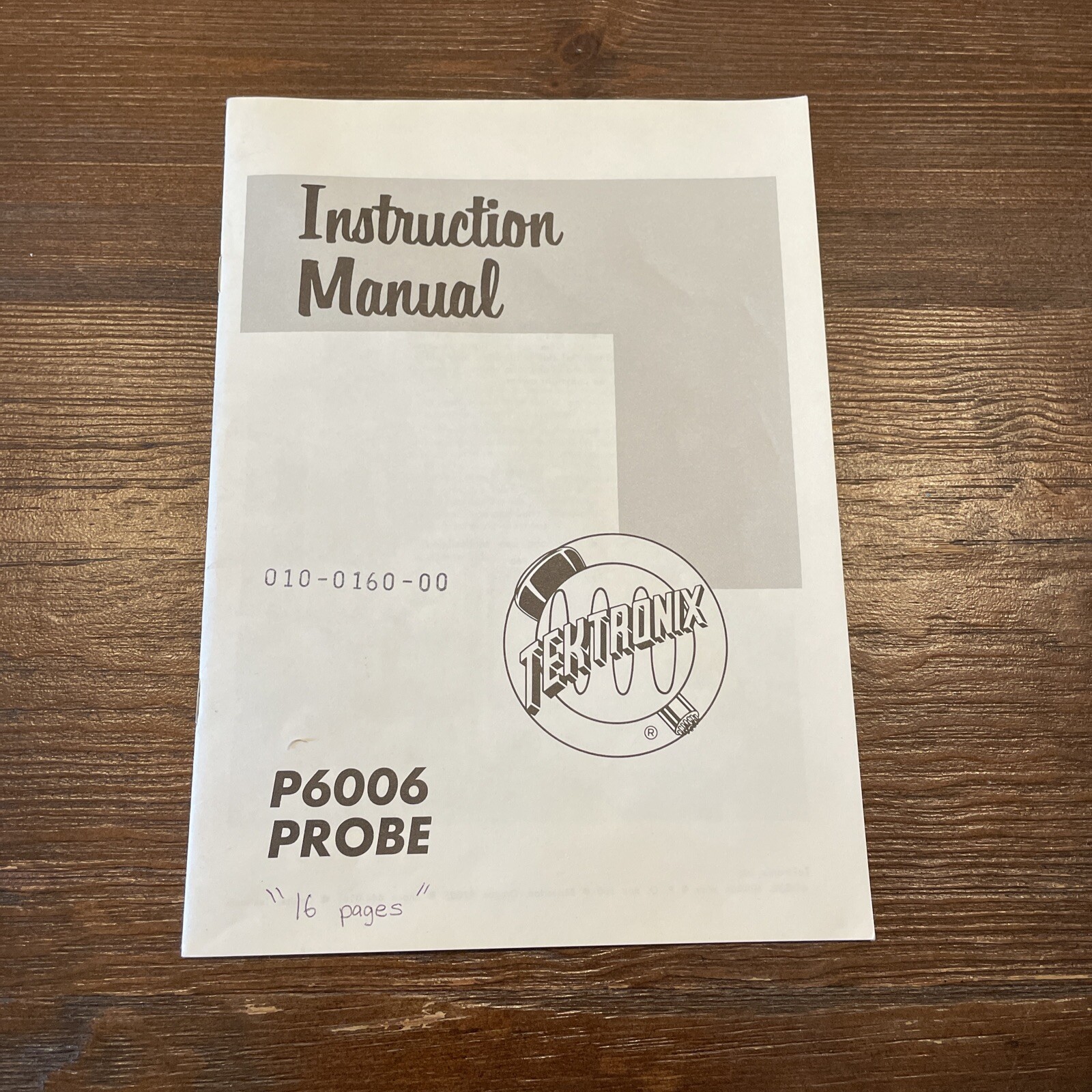 Tektronix P6006 Probe Instruction Manual 070-0381-00 (863)