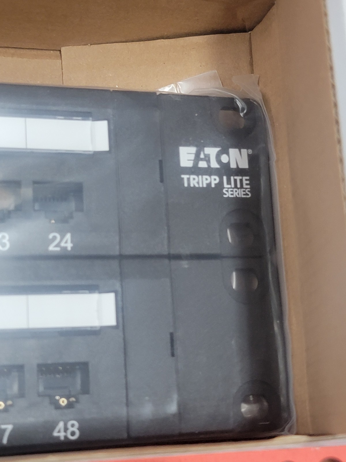 Eaton 48 Port Cat6 Patch Panel Rack Mount 2U RJ45 Easy Patch Cable Mgmt.