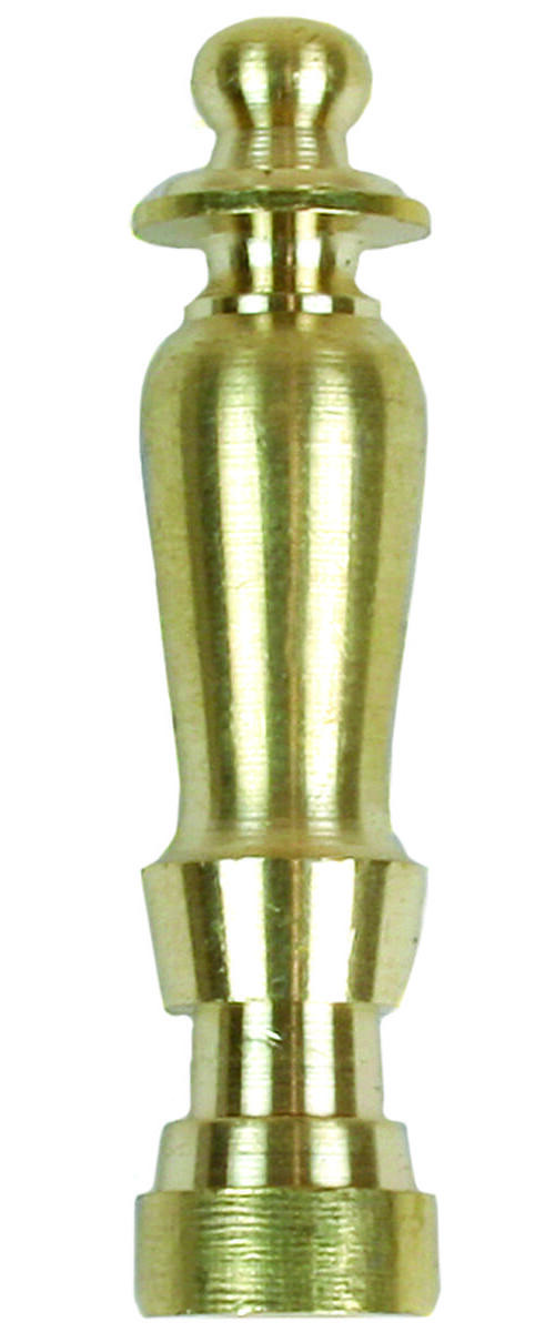 Jandorf 60100 Spindle Finial, Solid Brass Gold