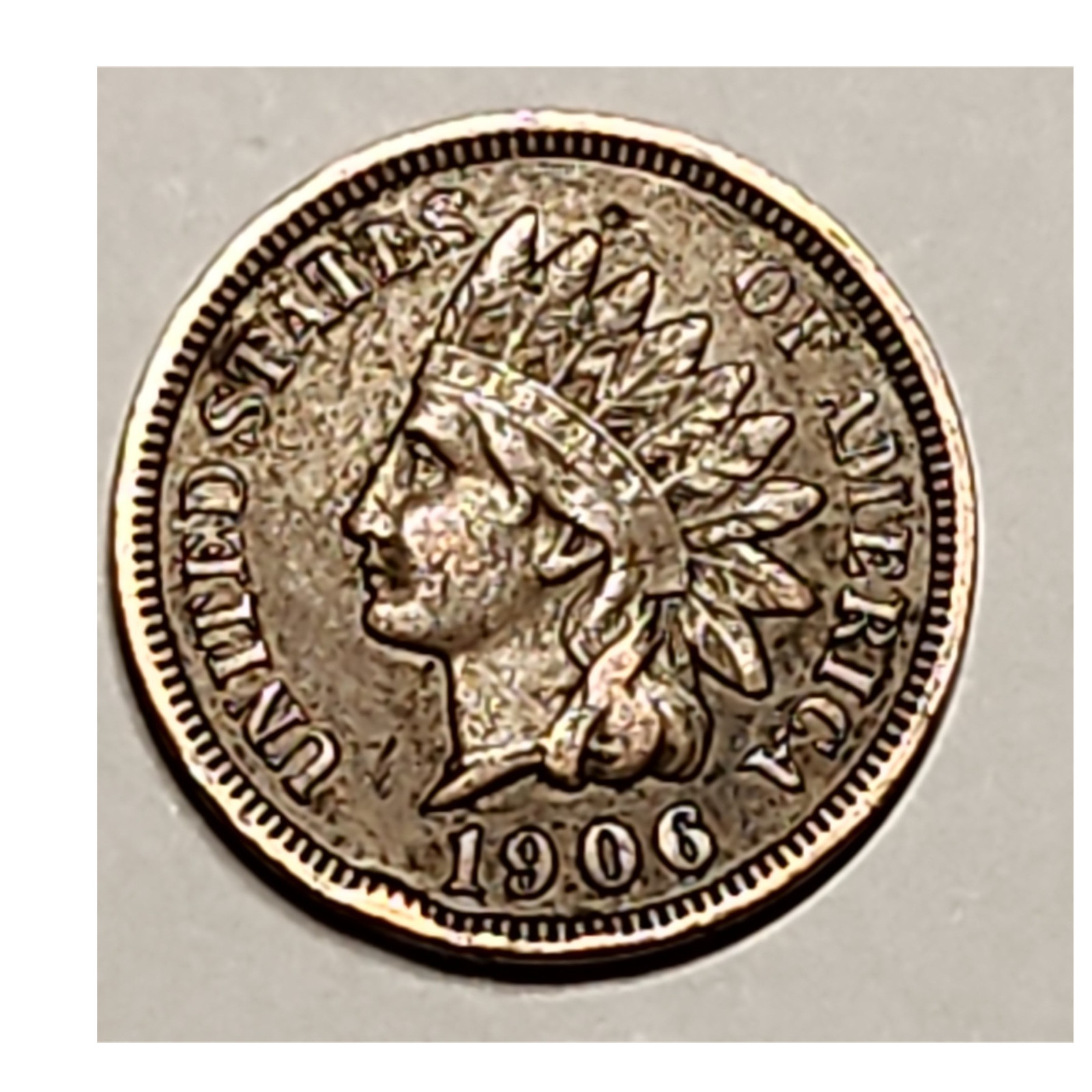 1906 Indian Head 1C~Very Fine Cond.~ FAST FREE SHIPPING #3