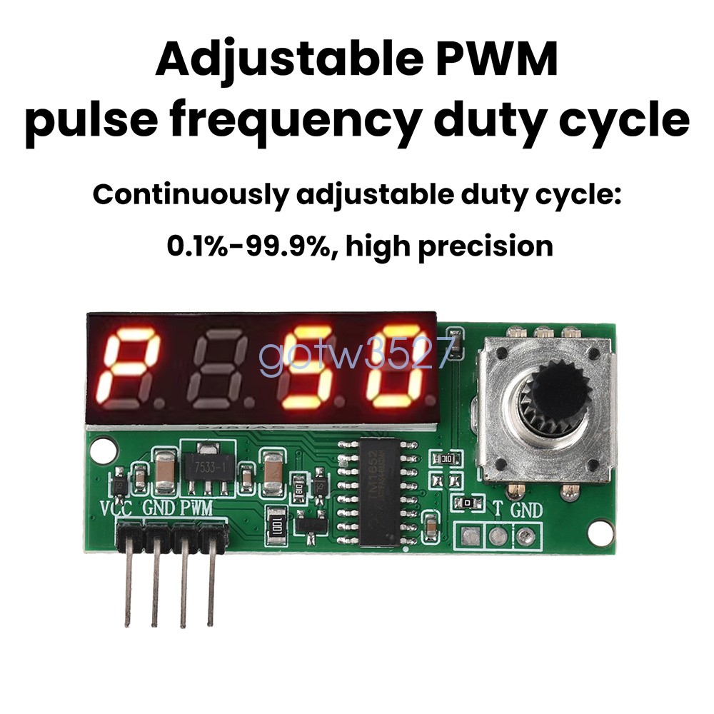 Adjustable PWM Pulse Frequency Duty Cycle Digital Square Wave Signal Generator
