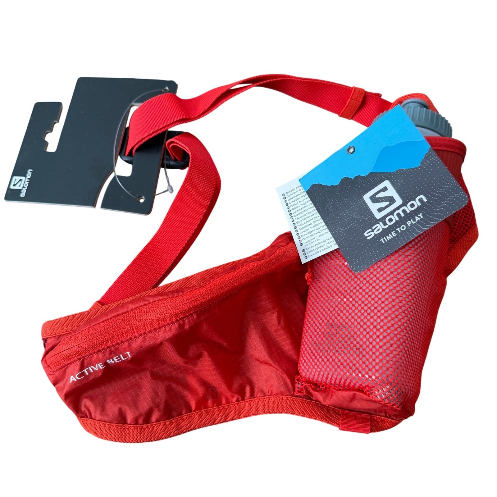 NEW Salomon Active Bottle Belt Running, Storage & Hydration Belt Blue Fanny Pack