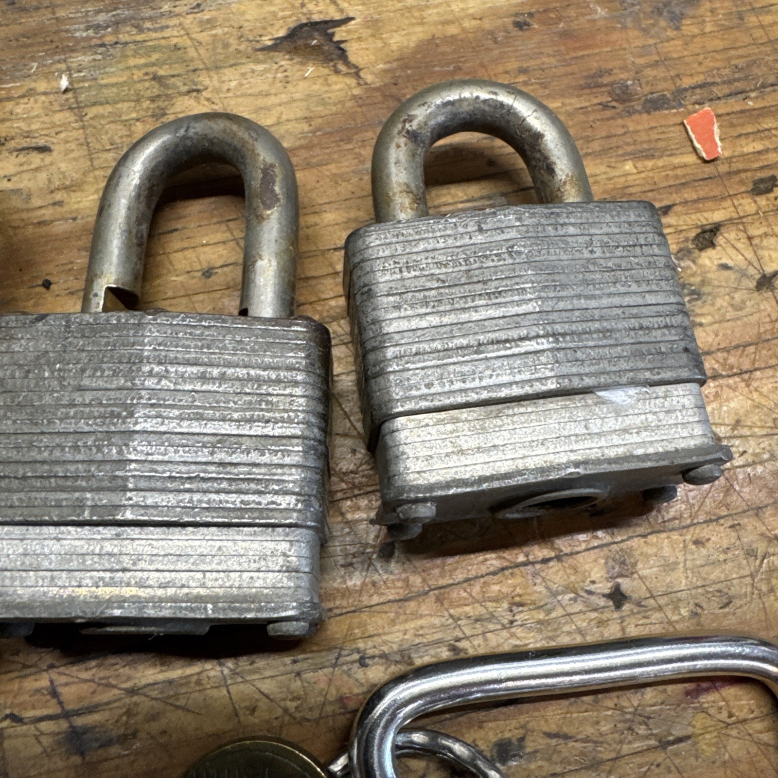 3 Keyed-Alike Master Lock No. 3 Padlocks With 1 Key Older Locks