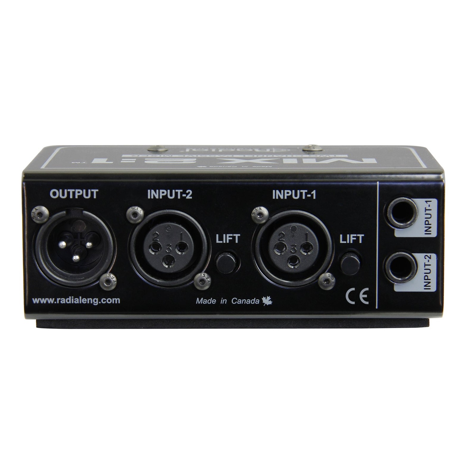 Radial Engineering MIX 2:1 2-Channel Passive Mixer bundle with Three XLR Cables