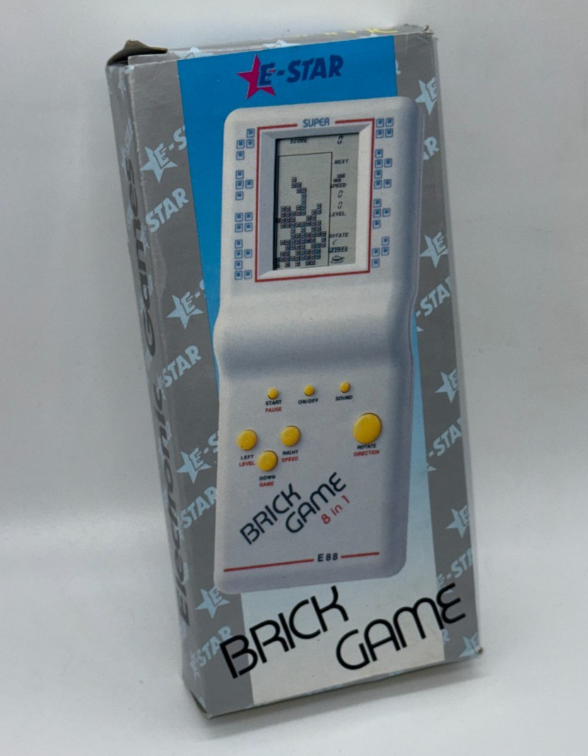 E-STAR BRICK GAME - 8 in 1 SUPER - Game & Watch  LCD Game Portable Console - NEW