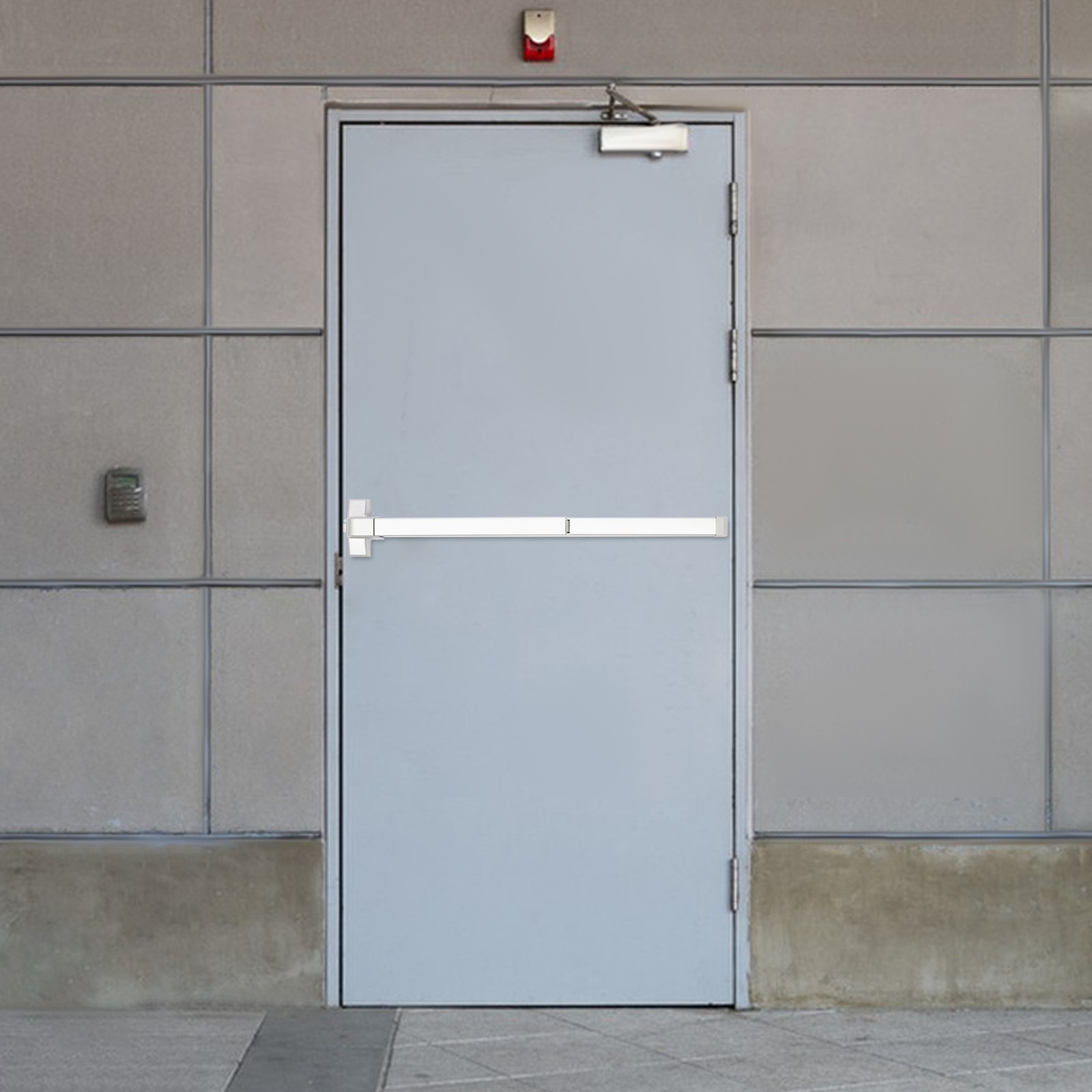 Fire Rated Panic Exit Device Push Bar 1760℉ 72min w/ Ext Lever & 3 Keys