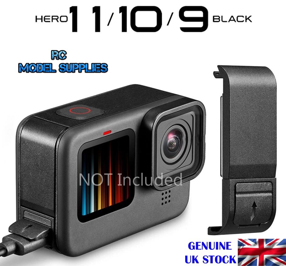 GoPro HERO  9 / 10 / 11 / 12 Battery Case Side Cover Lid Flip Charging Dust Door