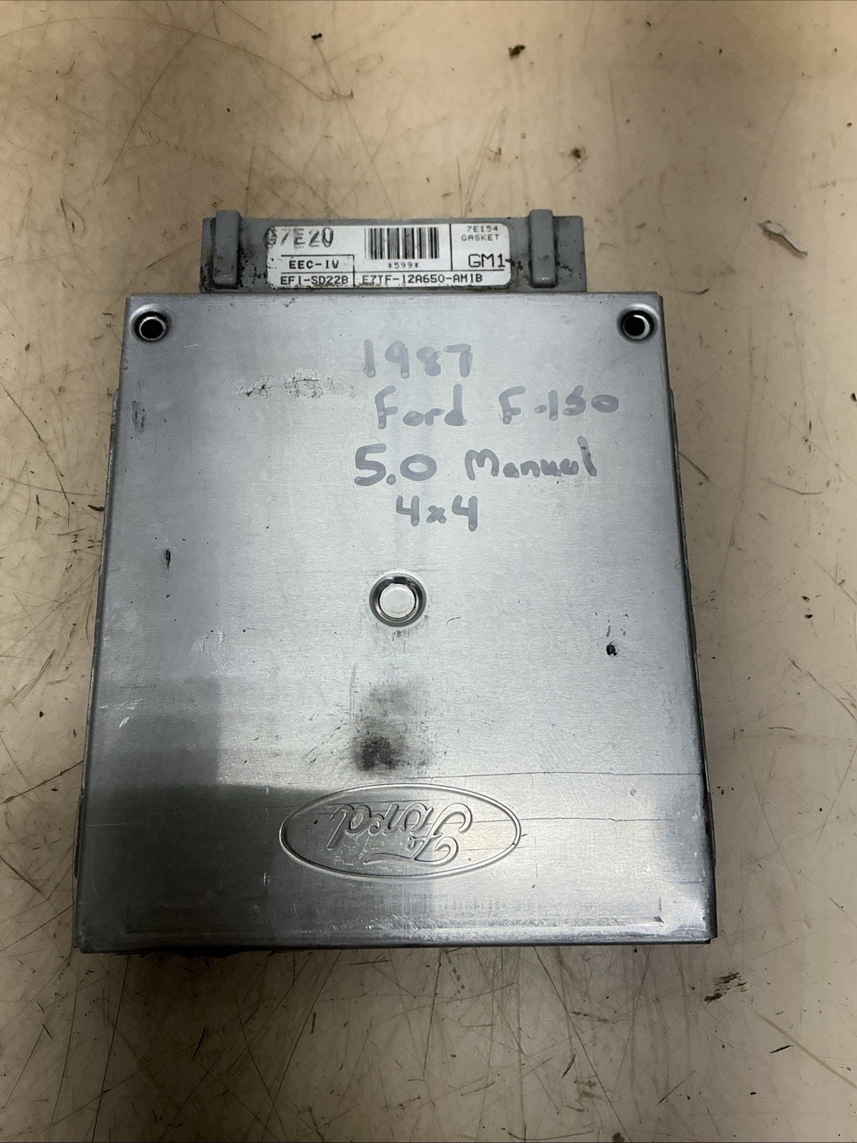 1987 GM1 Ford F150 Bronco 5.0L MT ECU ECM PCM ENGINE COMPUTER E7TF-12A650-AM1B