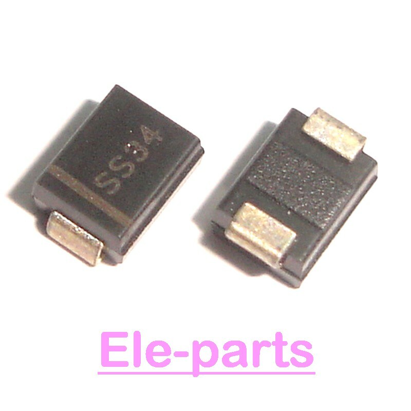 100 PCS SS34 DO-214AA 1N5822 SMB Schottky Barrier Diodes Rectifiers Chip
