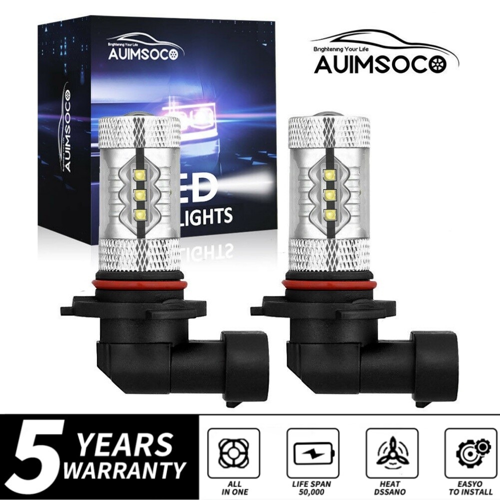 2x 9006/HB4 LED Fog Light Bulbs Driving Lamp Cool White 10000K High Power Lamp
